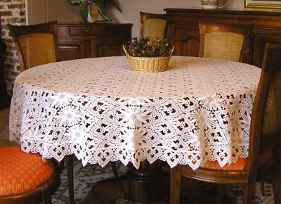 Nappe ovale Tradition effet crochet