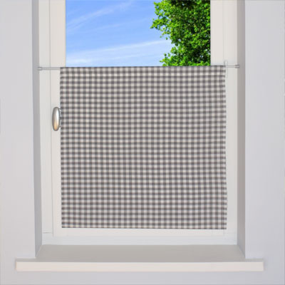 Rideau de fenêtre vichy gris